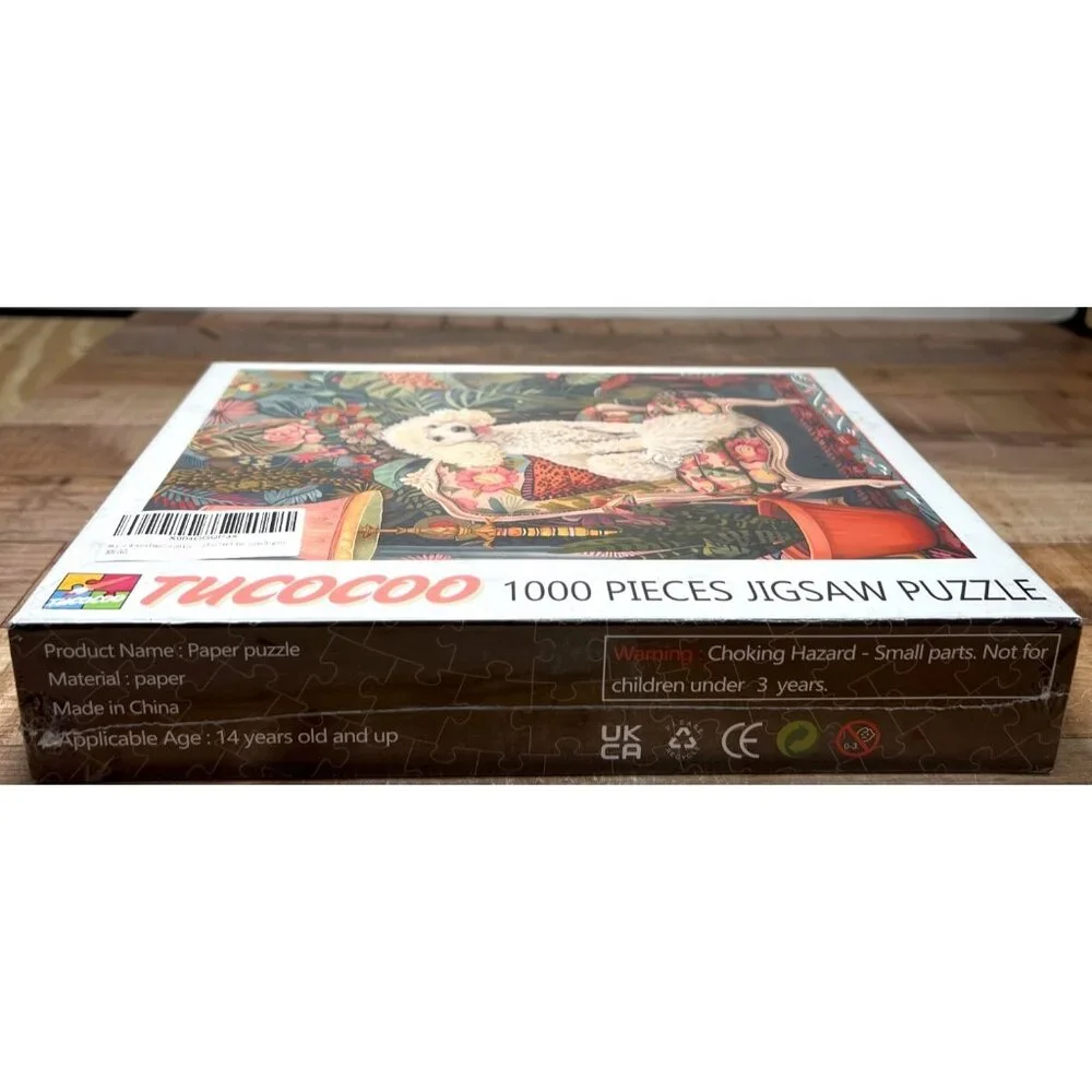 Colorful Poodle Artwork 1000 Piece Jigsaw Puzzle Challenging Adult Hobby